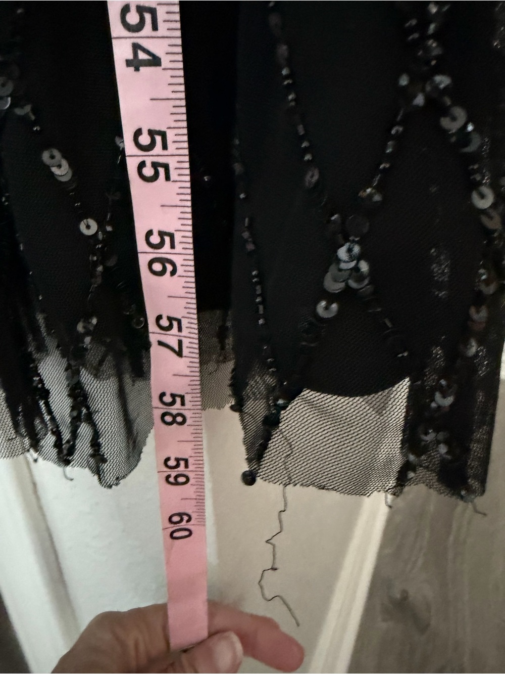 Adrianna Papell Black Beaded V-Neck Maxi Dress - Picture 6 of 12